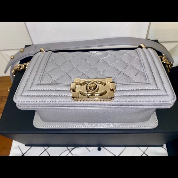 CHANEL BOY BAG SM GREY GHW - Picture 10 of 16
